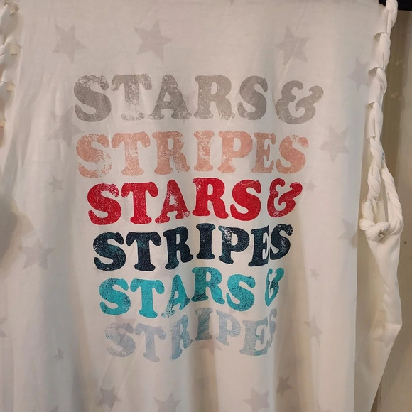 Maurices Americana Stars And Stripes Graphic Tank Top in Size XXL - Picture 5 of 9